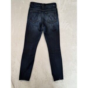 MOTHER Women's Blue High Waisted Looker Ankle Fray Jeans Night Clubbing Sz 26